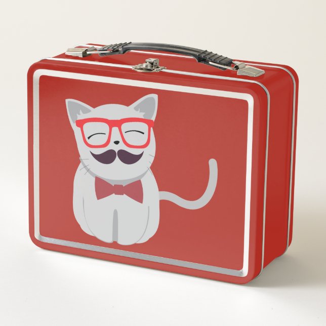 Lunch Box Chat Hipster (Devant)
