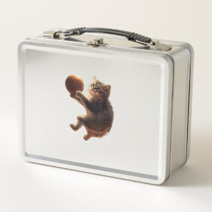 Lunch Box Chat Jouer Basketball Drôle Chats Maman Meow Kitty