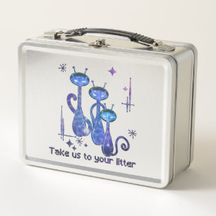 Lunch Box Chats Aliens amusants - "Emmenez-Nous Sur Votre Li