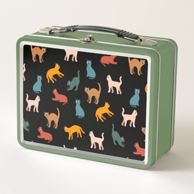 Lunch Box Chats sur le noir (Devant)