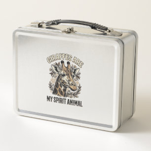 Lunch Box Chemise à gravure vintage d'animal d'esprit de gir