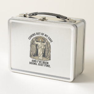 Lunch Box Chemise de gravure vintage de la grotte de résurre