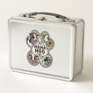 Lunch Box Chemise de maman vache Gravure vintage Tournesol W