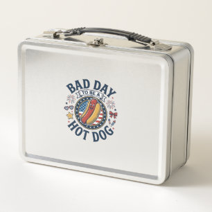 Lunch Box Chemise drôle de mauvais jour de hot dog patriotiq