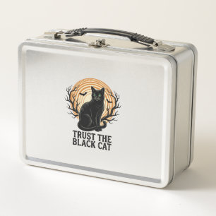 Lunch Box Chemise Halloween Chat Noir Vintage Lune Sombre Ch
