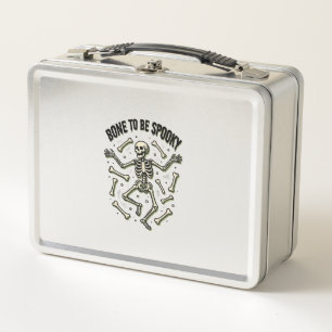 Lunch Box Chemise Squelette Effrayant Halloween Vintage Bone