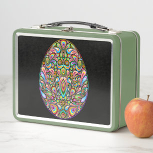 Lunch Box Chemise T-shirt bio pour enfants à motif psychédél