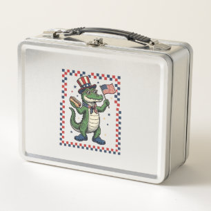 Lunch Box Chemise Vintage Drapeau De Hot Dog Patriote Alliga