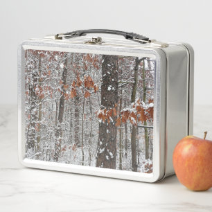 Lunch Box Chênes couverts de neige hiver Photographie de la 