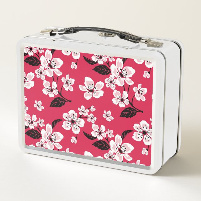 LUNCH BOX CHERRY BLOSSOM - SAKURA (ROUGE) (Dos)