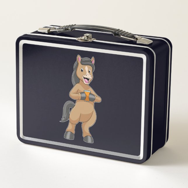 Lunch Box Cheval avec Mug de jus d'orange (Devant)