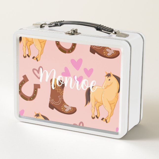 Lunch Box Cheval Lover rose (Devant)