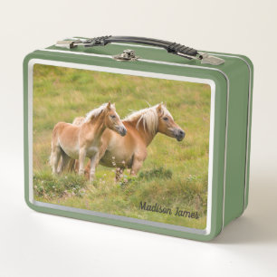 Lunch Box Chevaux Dans La Pré Nom Personnalisé