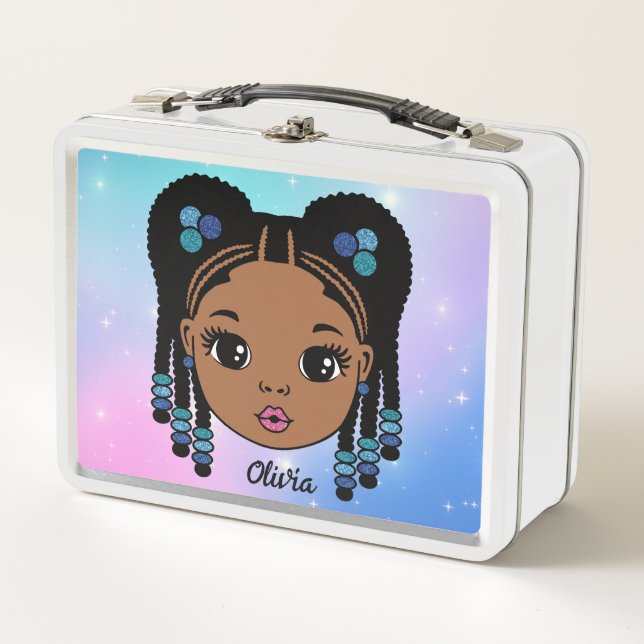 Lunch Box Cheveux tressé personnalisé fille bébé (Devant)