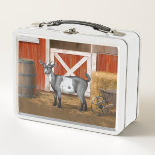 Lunch Box Chèvre tachetée gris mou