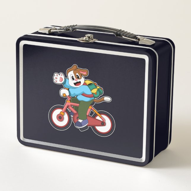 Lunch Box Chien à vélo (Devant)