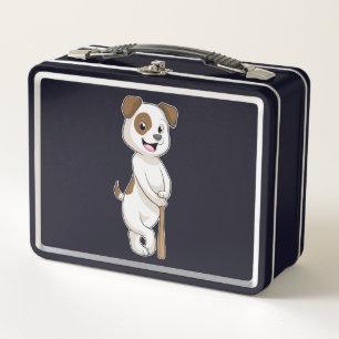 Lunch Box Chien au baseball avec batte de baseball