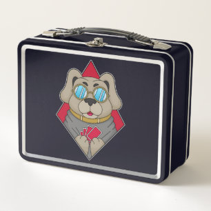 Lunch Box Chien au Poker avec cartes de Poker