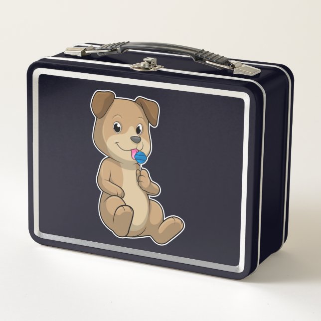 Lunch Box Chien avec sucré Lollipop (Devant)