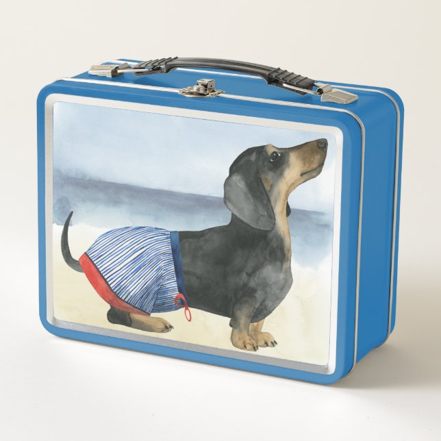 Lunch Box Chien chaud | Chiot Dans Les Troncs De Baignade (Devant)