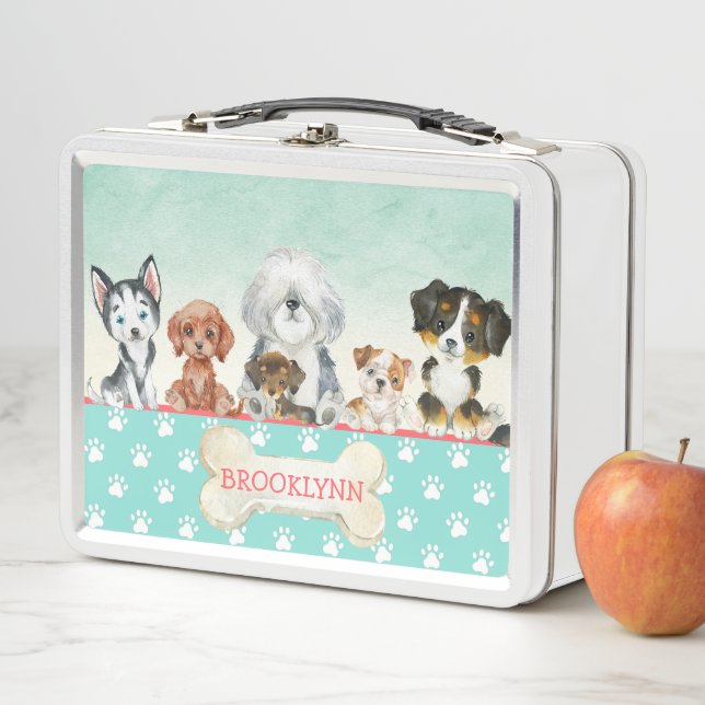 Lunch Box Chien de Chien de Chien Personnalisé (En situation)