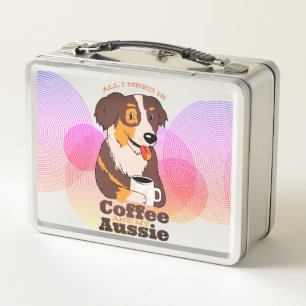 Lunch Box Chien de ferme Aussie Shepherd amateur de caféine