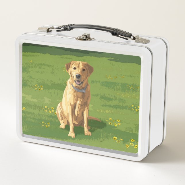 Lunch Box Chien de trieur du Labrador jaune (Devant)