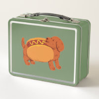Chien en costume hot dog