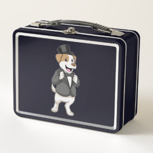Lunch Box Chien en marié avec ruban