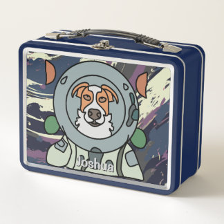 Lunch Box Chien minimaliste astronaute dans l'espace | Drôle