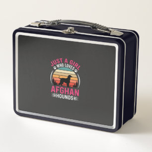 Lunch Box Chiens Afghans Coucher de Soleil Rétro Amateur de