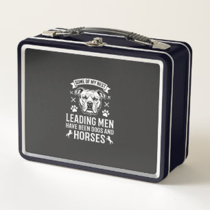 Lunch Box Chiens et chevaux menant les hommes