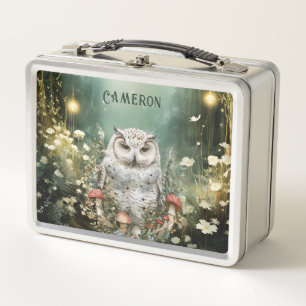 Lunch Box Chouette forestière enchantée personnalisée