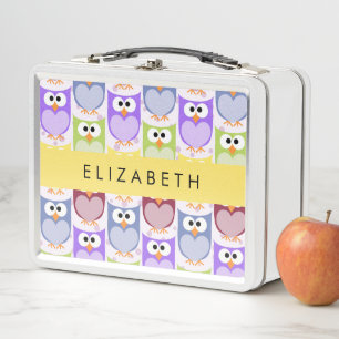 Lunch Box Chouettes mignonnes, Chouette Motif, Chouettes col