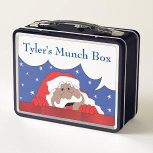 Lunch Box Christmas Père Noël Dit Tons Sombres Boîte À Déjeu