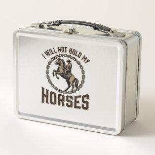 Lunch Box Citation de cheval drôle Design vintage de conduit