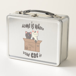 Lunch Box Citation drôle Accueil est où est votre chat