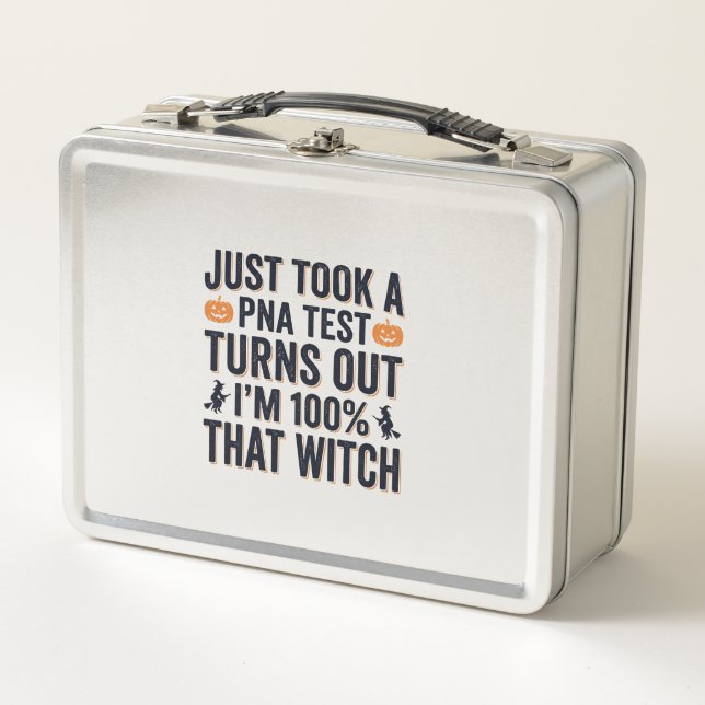 Lunch Box Citation drôle de sorcière pour test de Halloween  (Devant)