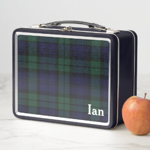 Lunch Box Classic Black Watch Tartan Plaid Custom