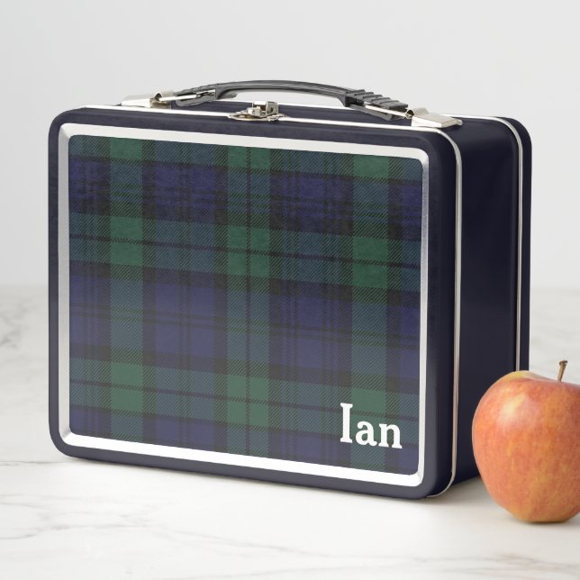 Lunch Box Classic Black Watch Tartan Plaid Custom (En situation)