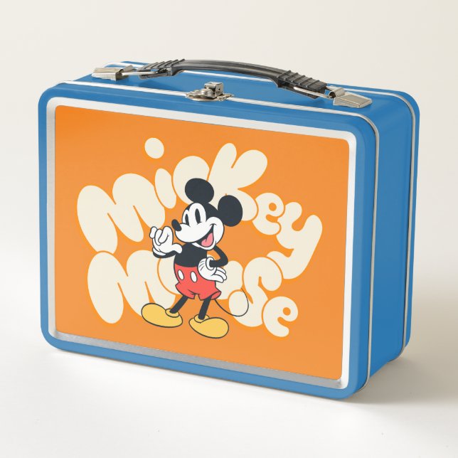 Lunch Box Classic Mickey Mouse Bubble Letter Name Graphic (Devant)