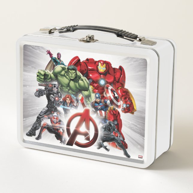 Lunch Box Classique Avengers | Groupe Avengers Logo Glown (Devant)