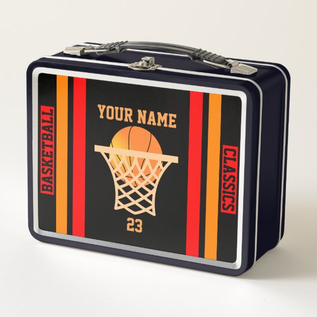 Lunch Box Classiques de basket-ball personnalisés Boîte à lu (Devant)