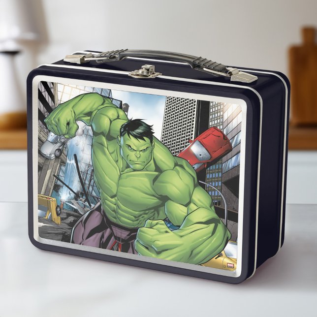 Lunch Box Classiques des Avengers | Hulk Charge (Lunchbox on counter)
