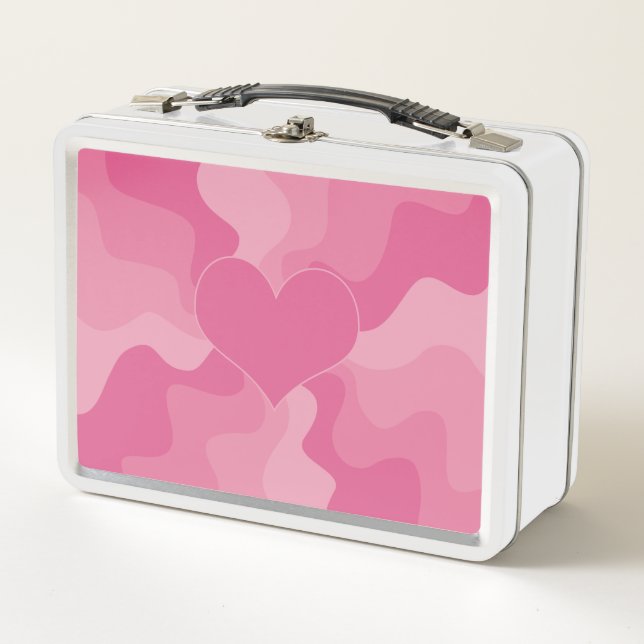 Lunch Box Coeur d'amour - rose (Devant)