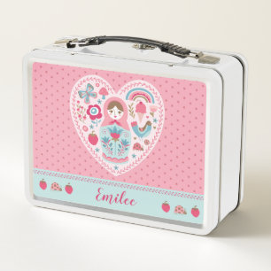 Lunch Box Coeur rose mignon