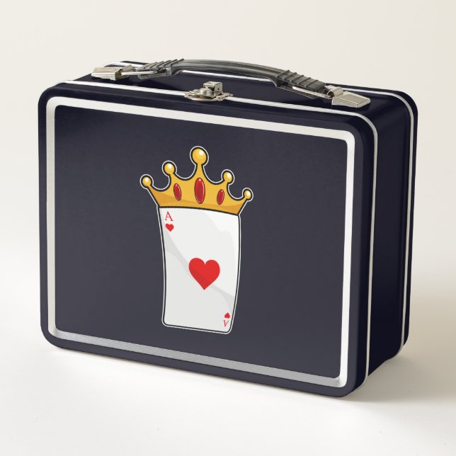 Lunch Box Coeurs d'As avec Reine Couronne (Devant)
