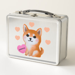 Lunch Box Coeurs Shiba Inu mignons   Pour Amoureux des chien