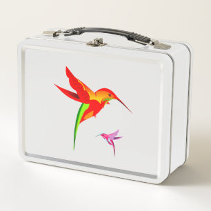 Lunch Box Colibri Orange Jaune Et Vert