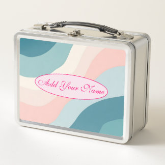 Lunch Box Collection Abstrait Moderne Rose Pâle Menthe